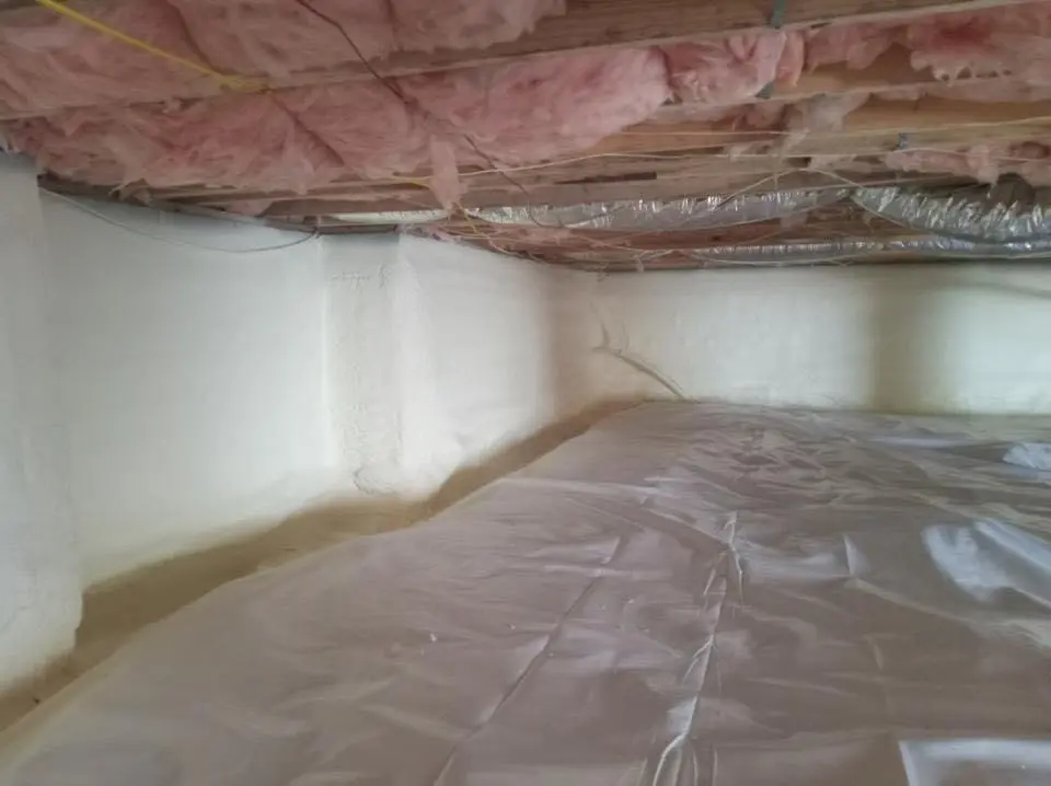 Crawl space encapsulation with closed-cell spray foam for Attic Insulation in St. Peters